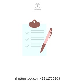 Contract icon symbol template for graphic and web design collection logo vector illustration