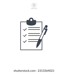 Plantilla de símbolo de icono de contrato para la ilustración vectorial de la colección de diseño gráfico y web