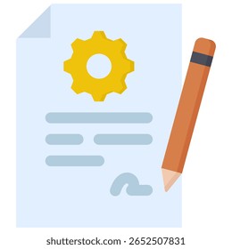 Símbolo do ícone do contrato. Ilustração vetorial.