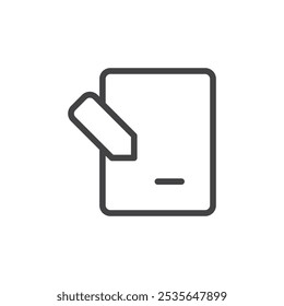 Ícone do contrato Símbolo de arte em contorno fino