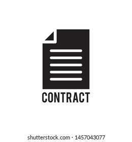 Contract icon trendy design template