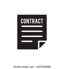 Contract icon trendy design template