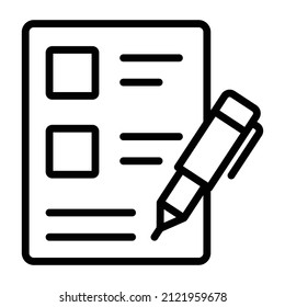 contract Icon. User interface Vector Illustration, As a Simple Vector Sign and Trendy Symbol in Line Art Style, for Design and Websites, or Mobile Apps,