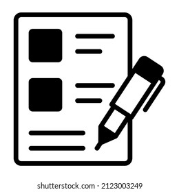 contract Icon. User interface Vector Illustration, As a Simple Vector Sign and Trendy Symbol in Line Art Style, for Design and Websites, or Mobile Apps,