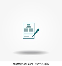 Contract icon vector.