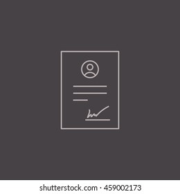  Contract icon Vector. 