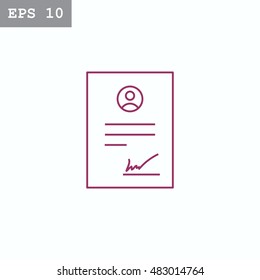  Contract icon Vector. 