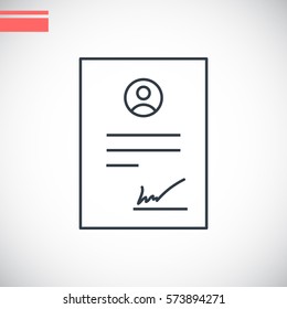  Contract icon Vector. 