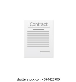 Contract icon. Vector