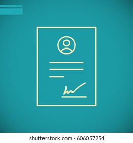  Contract icon Vector. 