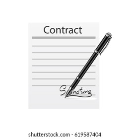 Contract icon. Vector