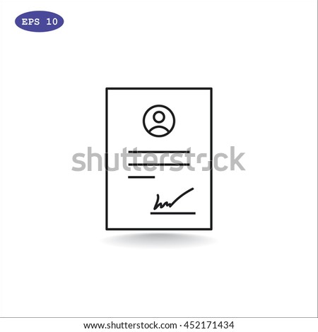  Contract icon Vector. 