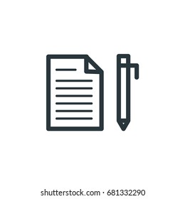 Contract Icon Vector. Business Icon