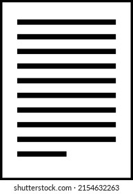 Contract icon vector for business file data and documentation report in a glyph illustration