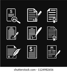 Contract icon vector convention symbol flat illustration