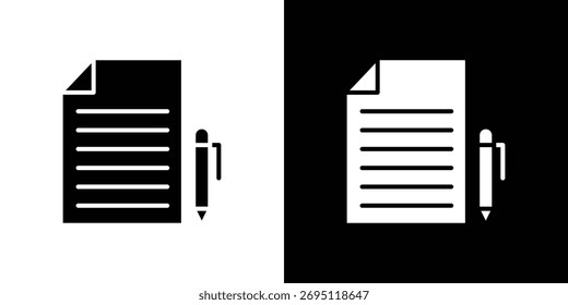 Vector de icono de contrato, cartel plano lleno, pictograma sólido. Símbolo, ilustración del logotipo.