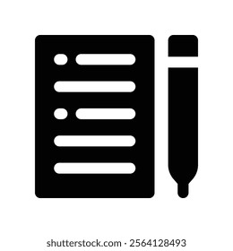 Contract icon. vector glyph icon for your website, mobile, presentation, and logo design.
