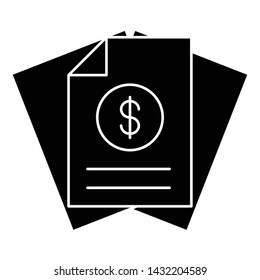 Contract Icon, Vector Illustration, Business Outline