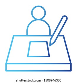 Contract Icon, Vector Illustration, Business Outline