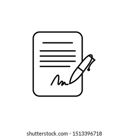 contract icon. Vector illustration can be used for topics like business, corporate, partnership, acquisition 