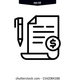Contract icon vector illustration. eps10