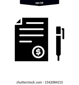 Contract icon vector illustration. eps10