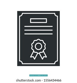Contract icon vector illustration logo template for many purpose. Isolated on white background.