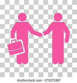 Contract icon. Vector illustration style is flat iconic symbol, pink color, transparent background. Designed for web and software interfaces.