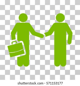 Contract icon. Vector illustration style is flat iconic symbol, eco green color, transparent background. Designed for web and software interfaces.