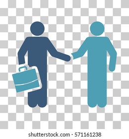 Contract icon. Vector illustration style is flat iconic bicolor symbol, cyan and blue colors, transparent background. Designed for web and software interfaces.