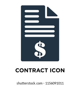 Contract icon vector isolated on white background, Contract transparent sign