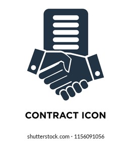 Contract icon vector isolated on white background, Contract transparent sign