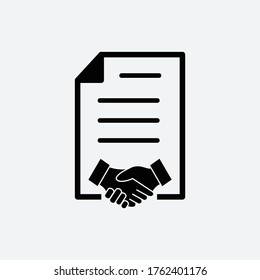 Contract icon vector logo design template flat style 