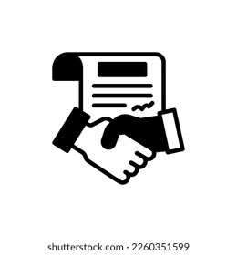 Contract icon in vector. Logotype