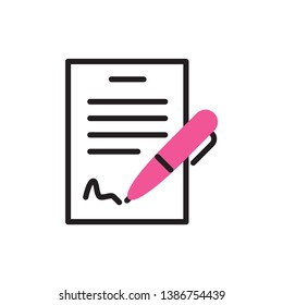 contract icon vector modern style