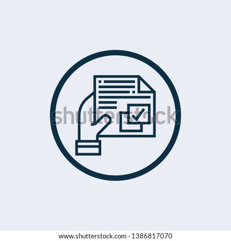 Contract icon vector on white background. Contract icon modern icon for graphic and web design
