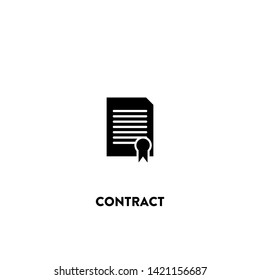 contract icon vector. contract sign on white background. contract icon for web and app