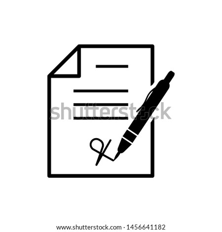 
Contract Icon  - Vector Sign & Symbol.