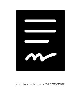 Vertragssymbol Vektorgrafik Symboldesign Illustration