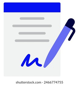 Icono de contrato para Web, App, infografía, etc