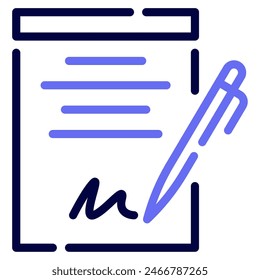 Contract icon for web, app, infographic, etc