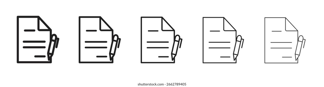 Contract icon for your web site design, logo, app, UI.