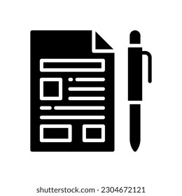 icono de contrato para tu diseño de sitio web, logotipo, aplicación, interfaz de usuario.