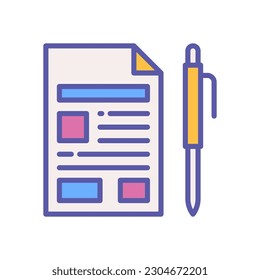 contract icon for your website design, logo, app, UI.