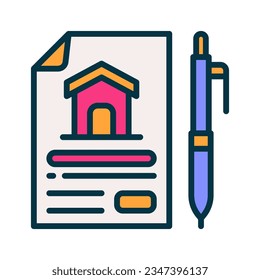 contract icon for your website, mobile, presentation, and logo design.