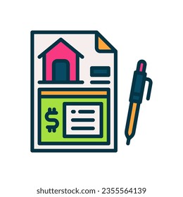 contract icon for your website, mobile, presentation, and logo design.