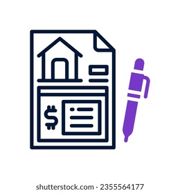 icono de contrato para tu sitio web, móvil, presentación y diseño de logotipo.