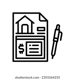 contract icon for your website, mobile, presentation, and logo design.
