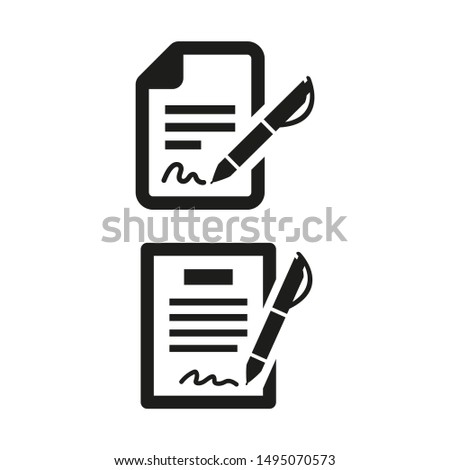 Contract icons on white background.