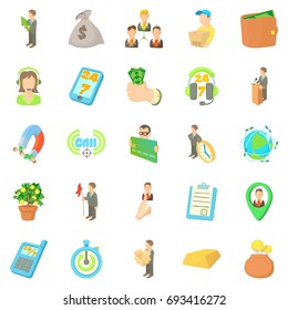 Contract icons set. Cartoon set of 25 contract vector icons for web isolated on white background